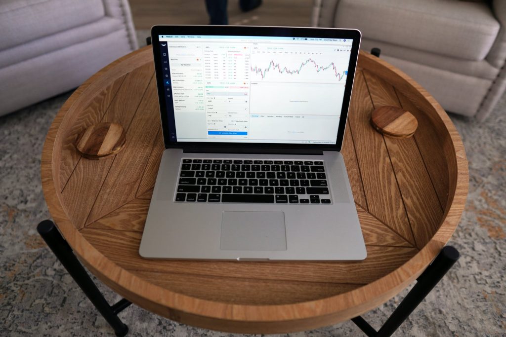 laptop on the table